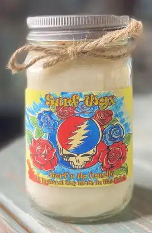 Surf Wax Skull Mason Jar Candle- Grateful Dead Inspired Collection