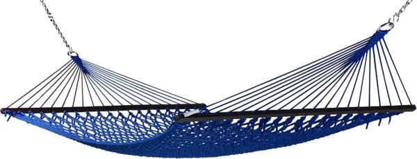 Caribbean Rope Double Hammock - Dark Blue