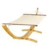 Oasis Caribbean Hammock with Wood Stand in Cream